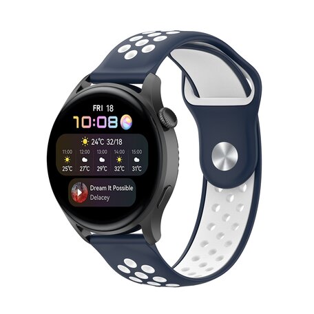 Sport Edition - Dunkelblau + Weiß - Samsung Galaxy Watch 3 - 45mm