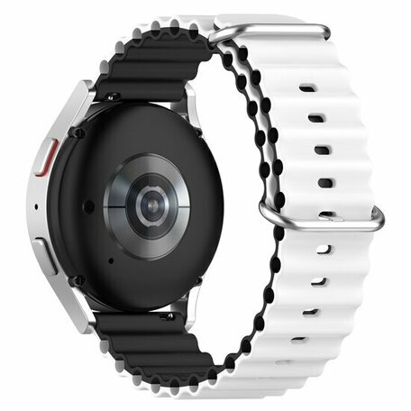 Garmin Vivoactive 4 / 4L - Ocean Style Armband - Weiß / Schwarz