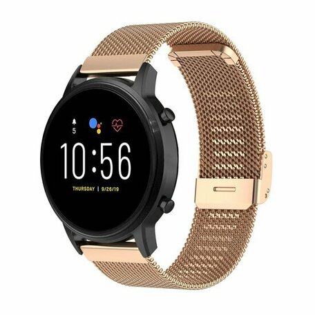 Garmin Vivoactive 4 / 4L - Milanaiseband mit Clipverschluss - Champagner Gold