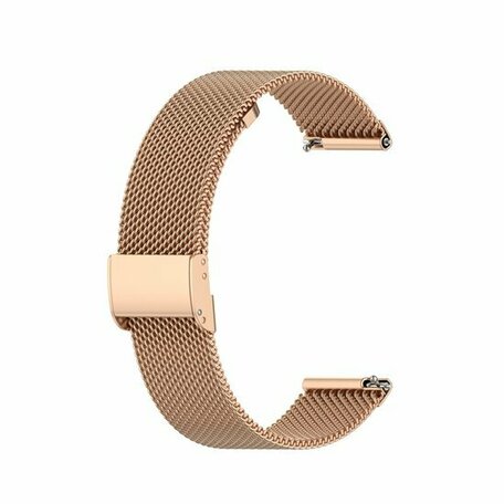 Garmin Vivoactive 4 / 4L - Milanaiseband mit Clipverschluss - Champagner Gold