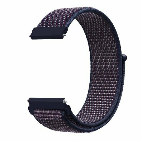 Garmin Vivoactive 4 / 4L - Sport Loop Armband - Navy / dunkelviolett gemischt