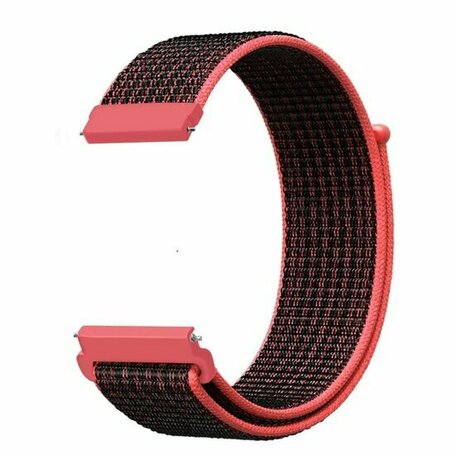 Garmin Vivoactive 4 / 4L - Sport Loop Armband - Rosa/Schwarz