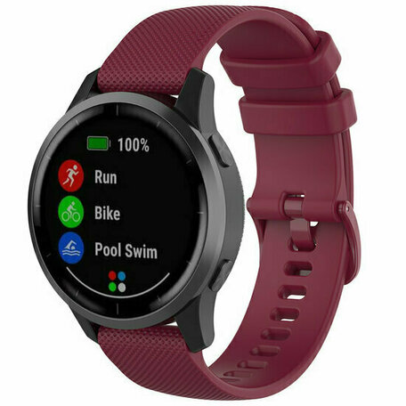 Garmin Vivoactive 4 / 4L - Sportarmband mit Muster - Weinrot