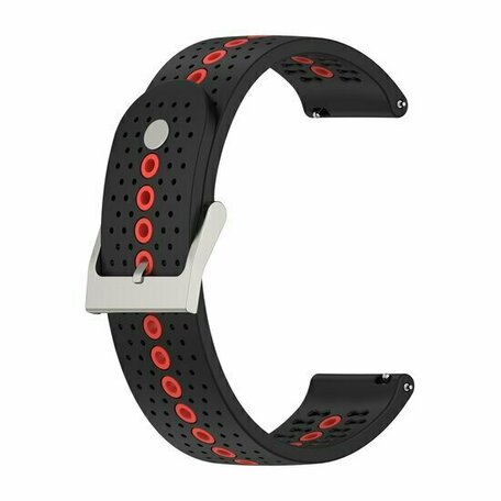 Garmin Vivoactive 4 / 4L - Dot Pattern Armband - Schwarz mit rot