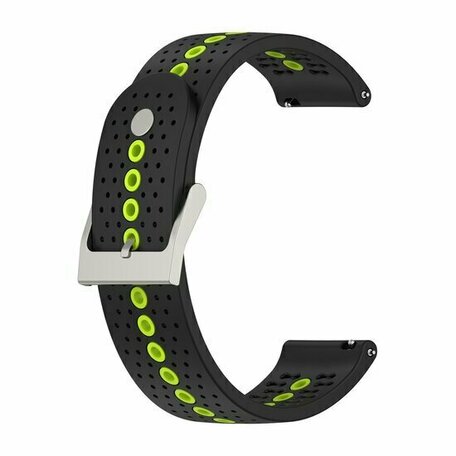 Garmin Vivoactive 4 / 4L - Dot Pattern Armband - Schwarz mit gelb