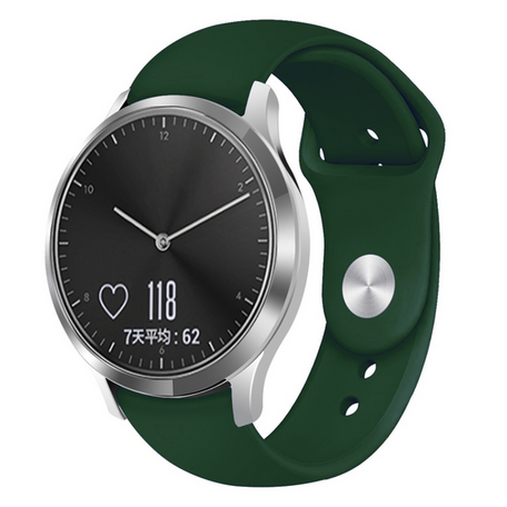 Garmin Vivoactive 4s / Venu 2s / Vivomove 3s / Forerunner 255s - Sportarmband - Größe: Large - Dunkelgrün