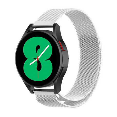 Garmin Vivoactive 4s / Venu 2s / Vivomove 3s / Forerunner 255s - Milanaise Armband - Silber