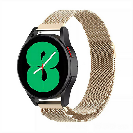 Garmin Vivoactive 4s / Venu 2s / Vivomove 3s / Forerunner 255s - Milanaise Armband - Vintage gold