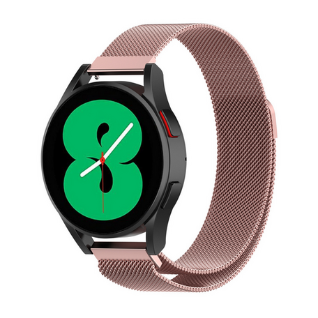 Garmin Vivoactive 4s / Venu 2s / Vivomove 3s / Forerunner 255s - Milanaise Armband - Rose gold
