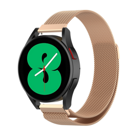 Garmin Vivoactive 4s / Venu 2s / Vivomove 3s / Forerunner 255s - Milanaise Armband - Champagner Gold