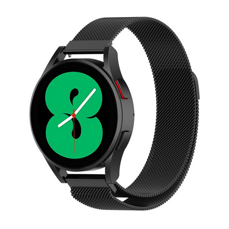 Garmin Vivoactive 4s / Venu 2s / Vivomove 3s / Forerunner 255s - Milanaise Armband - Schwarz