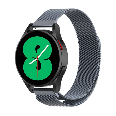 Garmin Vivoactive 4s / Venu 2s / Vivomove 3s / Forerunner 255s - Milanaise Armband - Space Grau