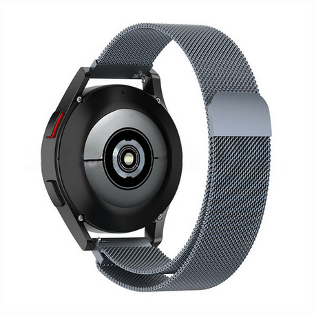Garmin Vivoactive 4s / Venu 2s / Vivomove 3s / Forerunner 255s - Milanaise Armband - Space Grau