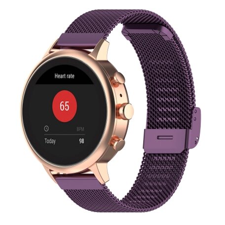 Garmin Vivoactive 4s / Venu 2s / Vivomove 3s / Forerunner 255s - Milanaise-Armband mit Clipverschluss - Multicolour