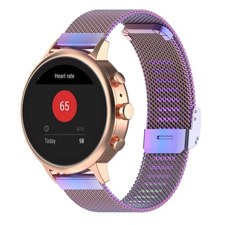Garmin Vivoactive 4s / Venu 2s / Vivomove 3s / Forerunner 255s - Milanaise Armband mit Clipverschluss - Violett