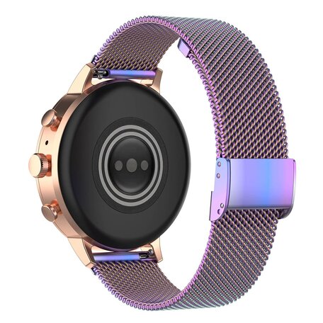 Garmin Vivoactive 4s / Venu 2s / Vivomove 3s / Forerunner 255s - Milanaise Armband mit Clipverschluss - Violett