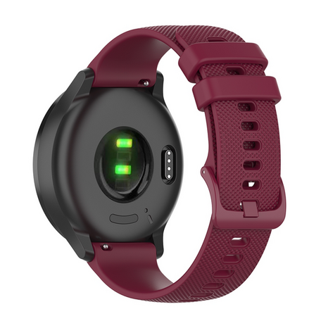 Garmin Vivoactive 4s / Venu 2s / Vivomove 3s / Forerunner 255s - Sportarmband mit Muster - Weinrot