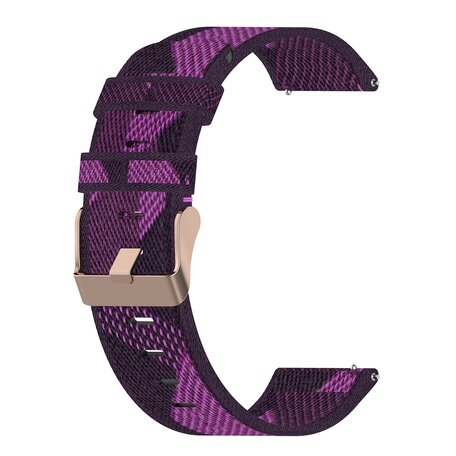 Garmin Vivoactive 4s / Venu 2s / Vivomove 3s / Forerunner 255s - Leinenarmband - Violett