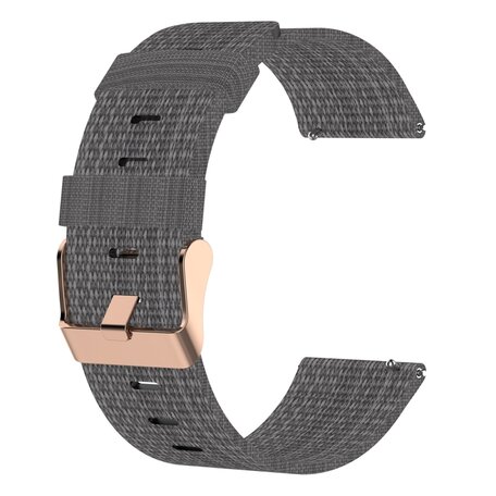 Garmin Vivoactive 4s / Venu 2s / Vivomove 3s / Forerunner 255s - Segeltucharmband - Dunkelgrau