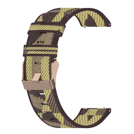 Garmin Vivoactive 4s / Venu 2s / Vivomove 3s / Forerunner 255s - Segeltucharmband - Gelb