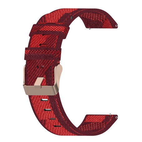 Garmin Vivoactive 4s / Venu 2s / Vivomove 3s / Forerunner 255s - Segeltucharmband - Rot