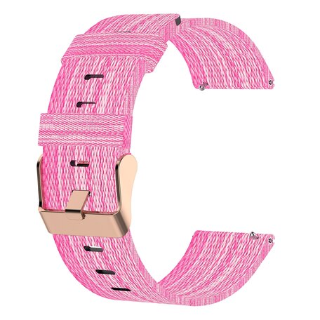 Garmin Vivoactive 4s / Venu 2s / Vivomove 3s / Forerunner 255s - Segeltucharmband - Rosa