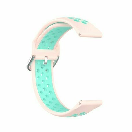 Garmin Vivomove 3 / HR / Luxe / Sport / Style / Trend - Silikon-Sportarmband mit Schnalle - Pink + Türkis