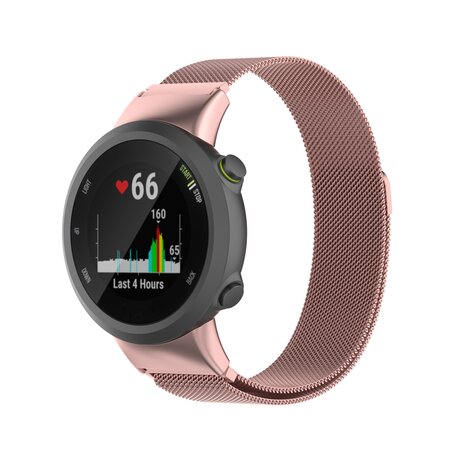 Garmin Forerunner 45 / 45S - Milanaise Armband - Rose gold