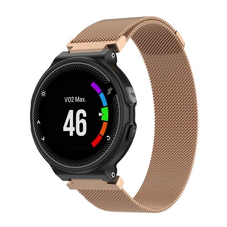 Garmin Forerunner 220 / 230 / 235 / 620 / 630 / 735 (XT) - Milanaiseband - Klein - Champagner Gold