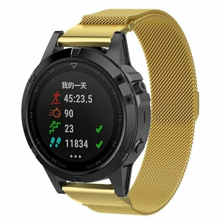 Milanaise-Armband - Gold - Garmin Forerunner 745 / 935 / 945 / 955 / 965