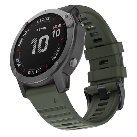 Silikonband - Armee grün - Garmin Fenix 7X / 6X / 5X