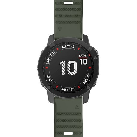 Silikonband - Armee grün - Garmin Fenix 7X / 6X / 5X