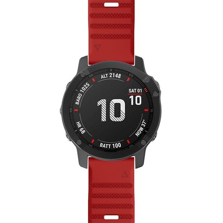 Silikonband - Rot - Garmin Fenix 7X / 6X / 5X