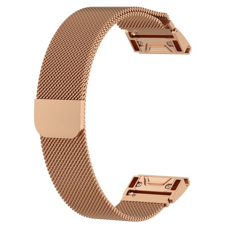 Milanaise Armband - Rose gold - Garmin Fenix 7X / 6X / 5X