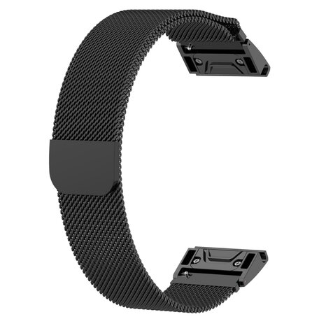 Milanaise Armband - Schwarz - Garmin Fenix 7X / 6X / 5X