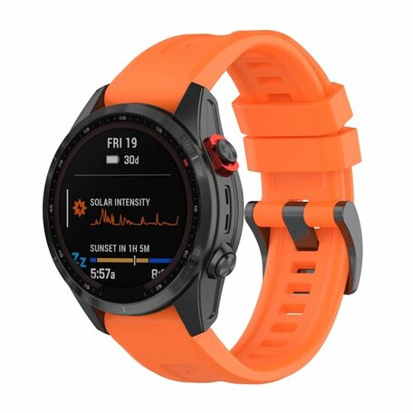 Silikon-Sportband - Orange - Garmin Fenix 7S / 6S / 5S & Instinct 2s
