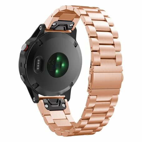 Stahlgliederarmband - Rose gold - Garmin Fenix 7S / 6S / 5S & Instinct 2s