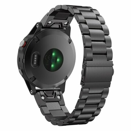 Stahlgliederarmband - Schwarz - Garmin Fenix 7 / 6 / 5