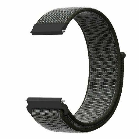 Garmin Venu / Sq / Sq2 / 2 plus - Sport Loop Band - Dunkelgrün mit grauem Band