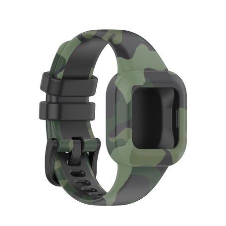 Silikonarmband mit Aufdruck - Armeegrün - Garmin Vivofit Junior 3