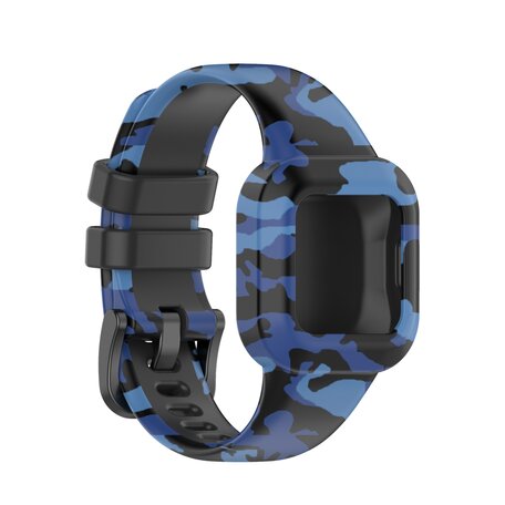 Silikonarmband mit Druck - Armee blau - Garmin Vivofit Junior 3