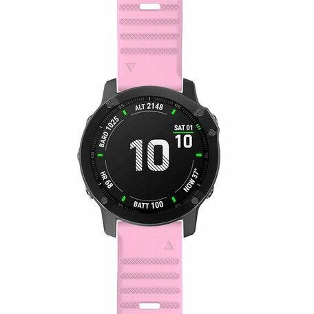 Silikonband - Rosa - Garmin Quatix 7X / 6X & Tactix 7 (pro)