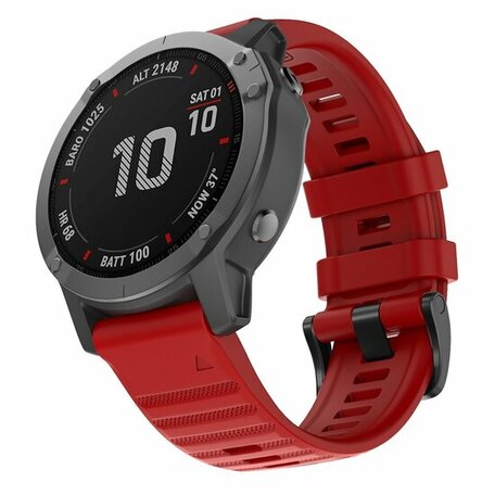 Silikonband - Rot - Garmin Quatix 7X / 6X & Tactix 7 (pro)