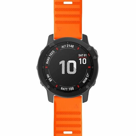 Silikonband - Orange - Garmin Quatix 7X / 6X & Tactix 7 (pro)