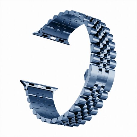 Metallgliederarmband - Blau - Geeignet für Apple Watch 42mm / 44mm / 45mm / 49mm