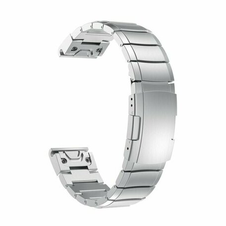 Edelstahl-Gliederarmband - Silber - Garmin Forerunner 745 / 935 / 945 / 955 / 965