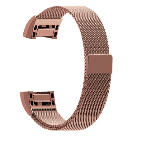 Fitbit Charge 2 milanaise Armband - Größe: Groß - Roségold