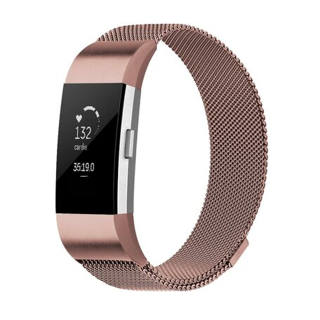 Fitbit Charge 2 milanaise Armband - Größe: Klein - Roségold