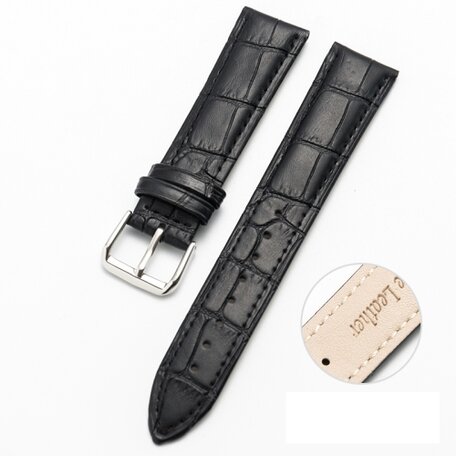Garmin Vivoactive 4s / Venu 2s / Vivomove 3s / Forerunner 255s - Krokodillederband - Schwarz