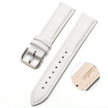 Garmin Vivoactive 4s / Venu 2s / Vivomove 3s / Forerunner 255s - Krokodillederband - Weiß
